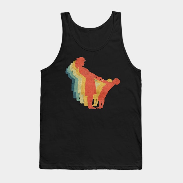 Mother and Child Retro Vintage Color Tank Top by bridgewalker